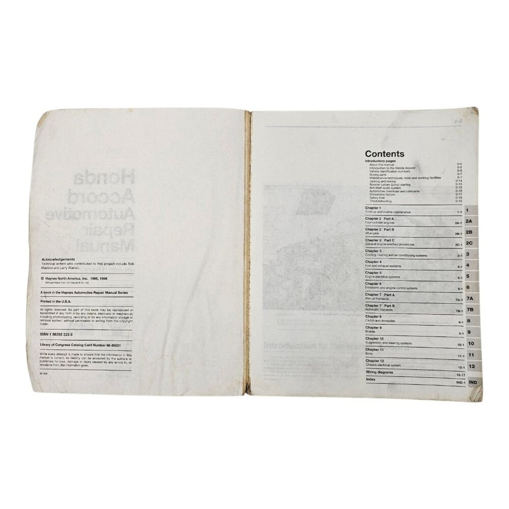 Haynes Honda Accord 1994 Thru 1997 Automotive Repair Manual 42013 Service Book - Picture 6 of 11